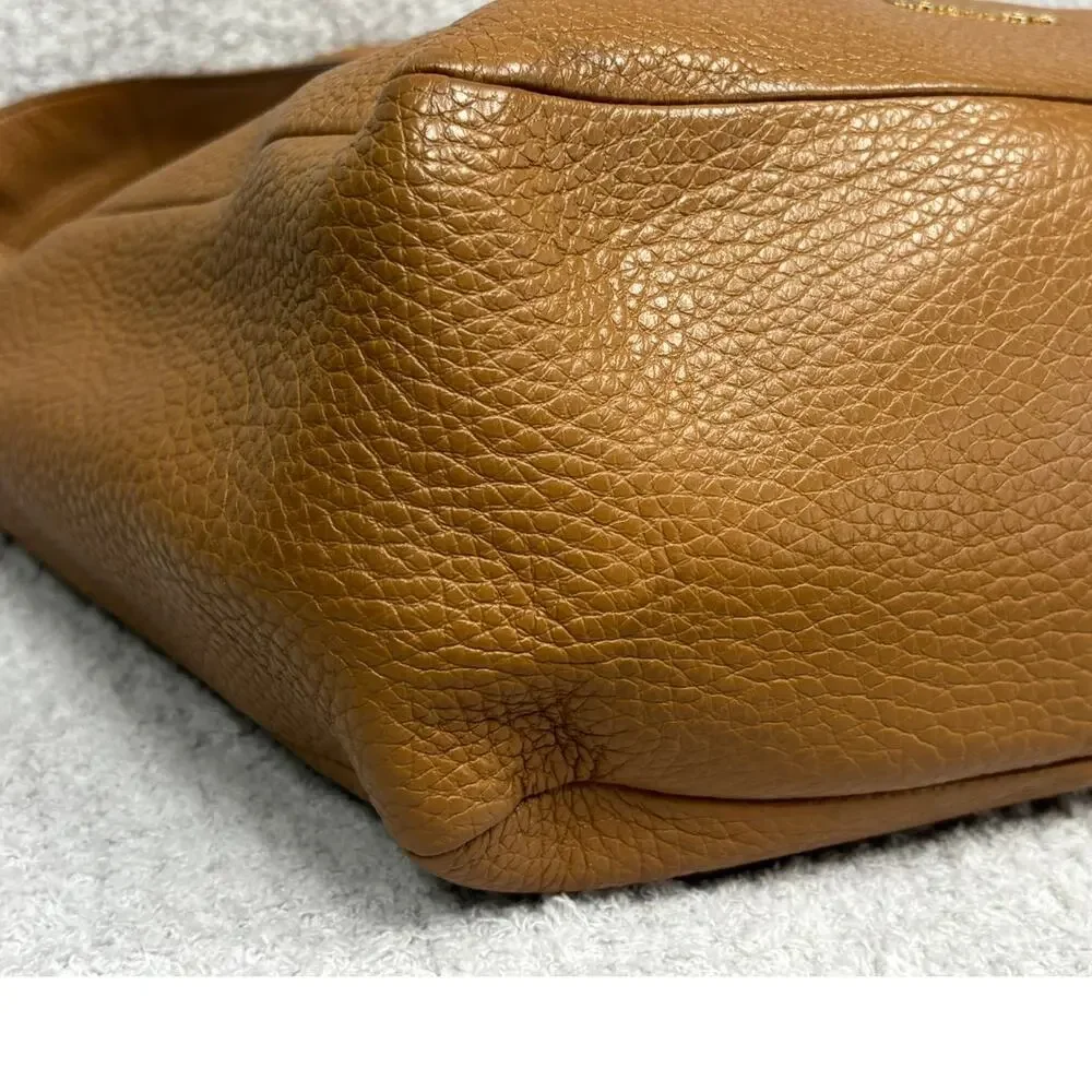 Michael Kors Brown Pebbled Leather Hobo Purse Shoulder Bag #76537